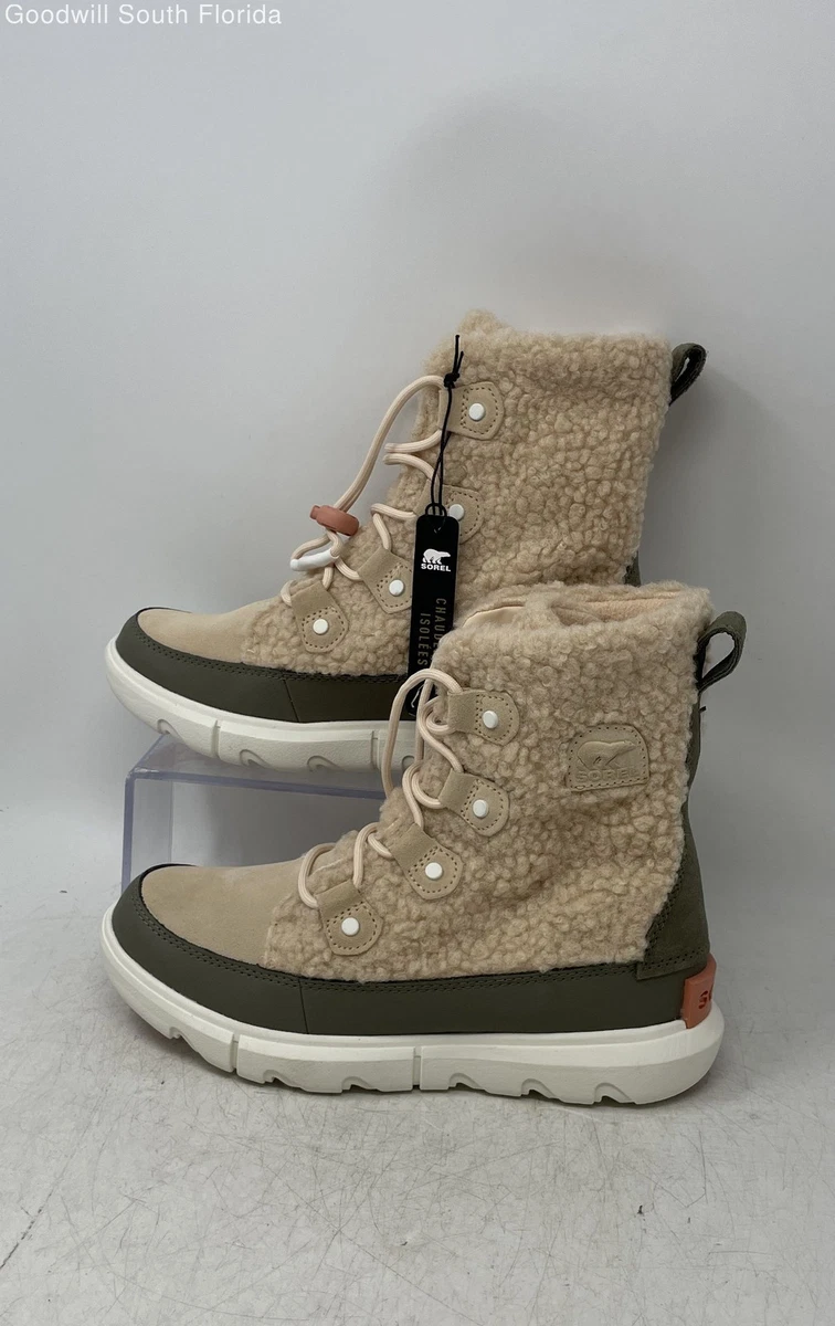 Sorel Men Brown Tan w/Drawstring Laces Waterproof Snow Suede Boots size 6 Sorel Men Brown Tan w/Drawstring Laces Waterproof Snow Suede  main image 3
