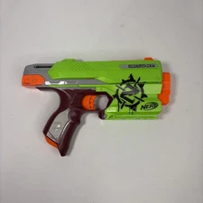 Nerf Zombie Strike Sidestrike Blaster Green Orange Toy Gun Tested Works! Fun! S1