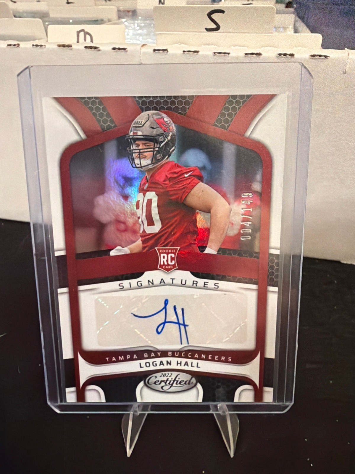 Panini 2022 Certified Logan Hall RS-LH Rookie Signatures Auto /149 Buccaneers