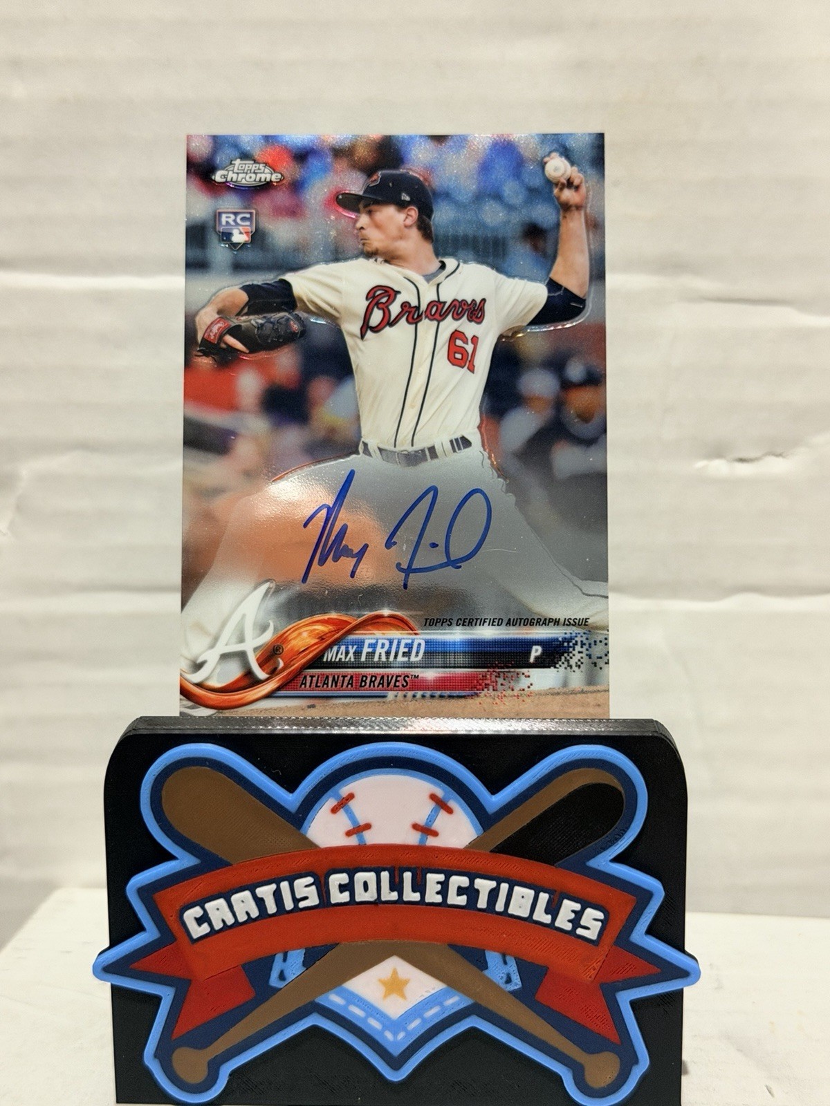 2018 Topps Chrome Max Fried Rookie Autograph Auto Braves