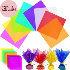 120 Pcs Colored Cellophane Sheets, Easily Shaped Cellophane Paper, Cellophane Wr