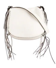 COACH 1941 Whiplash Saddle Bag Chalk Pebbled Leather Crossbody #38219 Restored