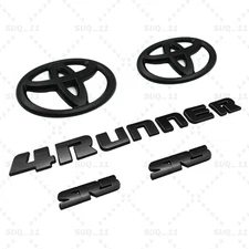 For 2010-2024 4RUNNER SR5 FRONT GRILLE REAR TAILGATE OVERLAY EMBLEMS MATTE BLACK