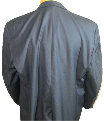 Giacca tuta blazer sportivo HICKEY FREEMAN uomo 50L blu navy morbido 100% lana USA - Foto 4 di 10