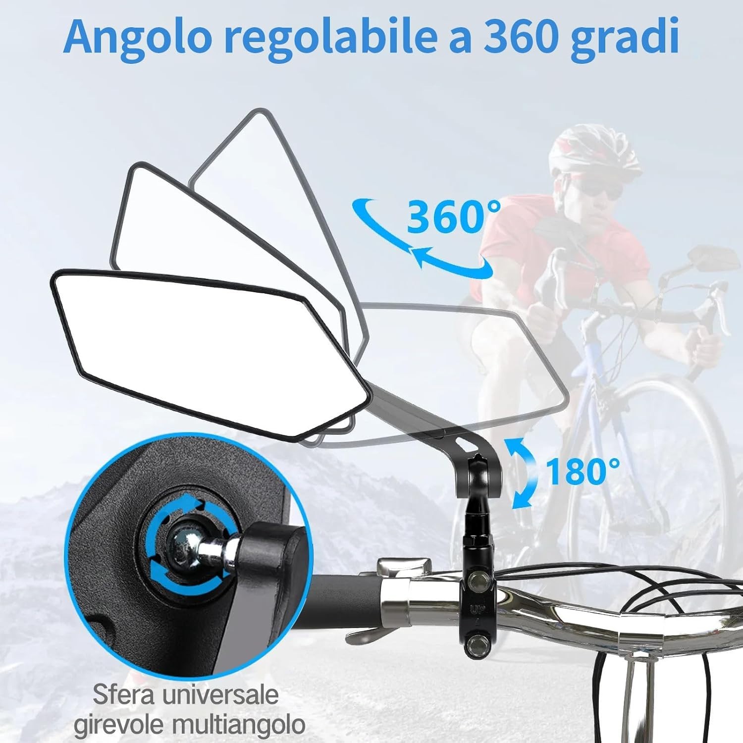 Specchietti Pieghevoli per Bici e Monopattino Elettrico foto 4