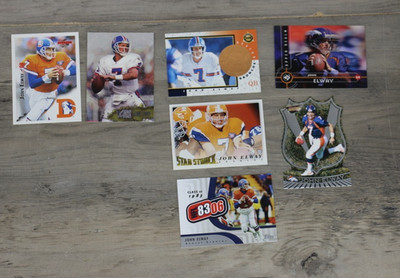 John Elway Card Lot (7) Broncos Star Struck Upper Deck Pinnacle Mint Inserts
