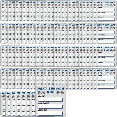 120PCS Car Oil Change Sticker, 2 x 2 Static Cling Next Service Due Oil Change Re
