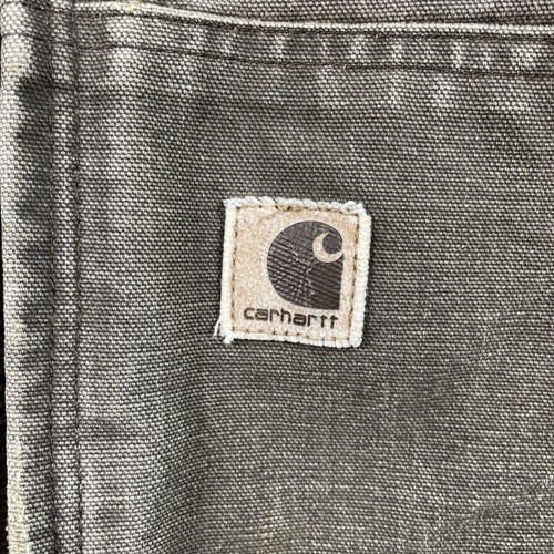 Vtg Carhartt Jacket Mens Large J130 CHT Canvas Distressed Hooded Quilt-Lined - Picture 8 of 24