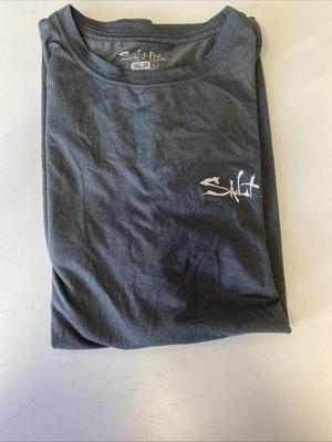 Salt Life SLX Performance Shirt Herren Gr. L Grau Langarm/Kurzarm Sport