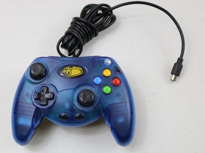 Blue Wired Microsoft OG Xbox Mad Catz Control Pad Controller #4516 No Breakaway