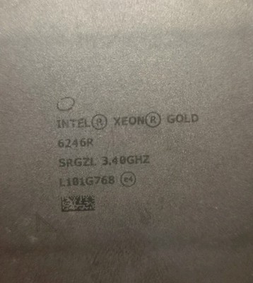 1x Intel Xeon Gold 6246R SRGZL 3.4Ghz 16 Core CPU Hardware for Server