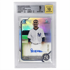 2022 Bowman Chrome Prospect Roderick Arias Refractors CPARA Beckett MINT 9