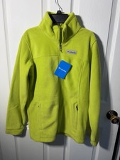 Columbia Steens Mt II Unisex Kids 14 Husky Green Full Zip Fleece Jacket