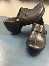 Dansko Solstice Black Professional Comfy Clogs EU 37 US 7 EUC  Lt Preowned Wear