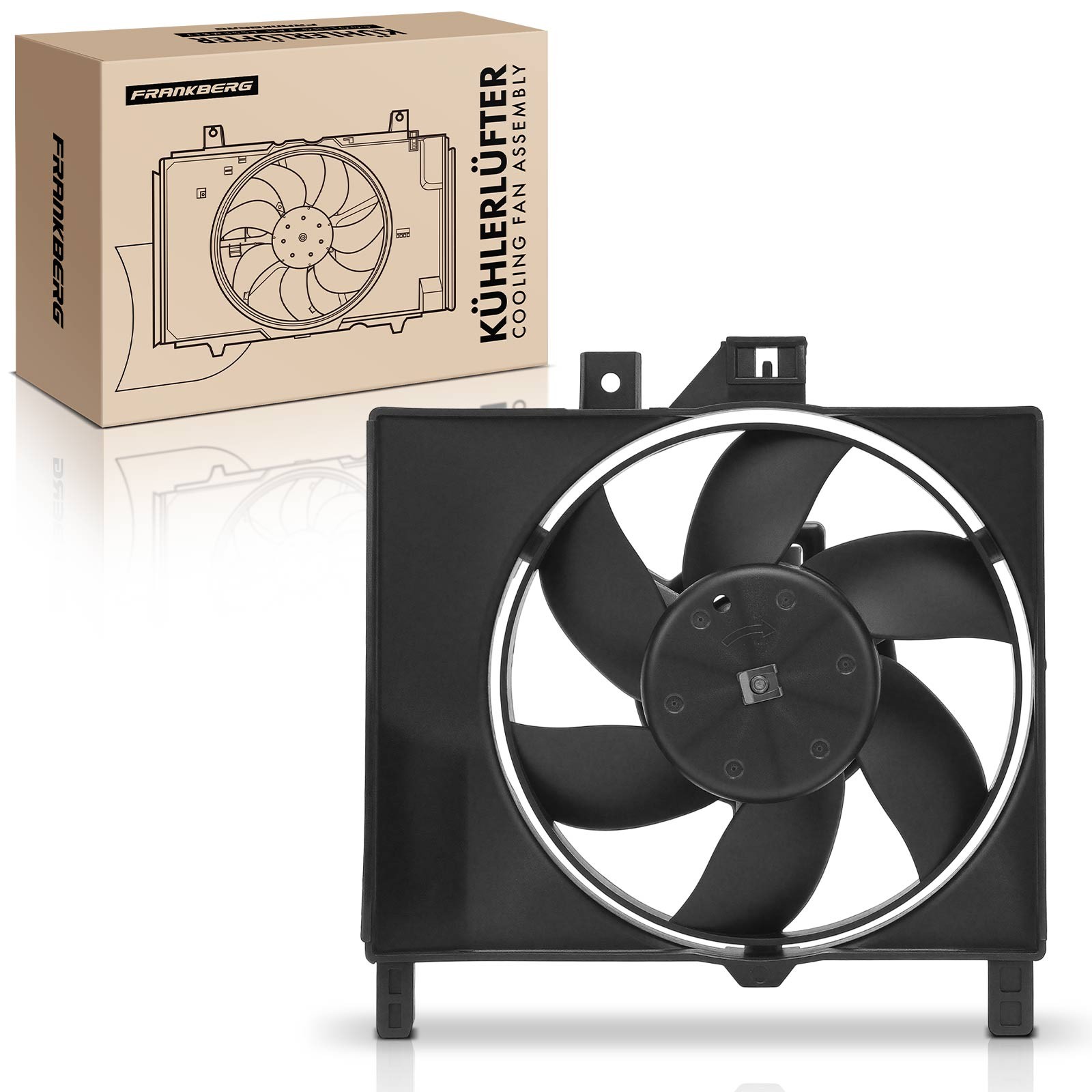 FRANKBERG Radiator Cooling Fan Assembly for Smart Roadster 452 2003-2005 Cabrio