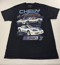 Chevy Corvette 1880 1881 Turbo Logo T-shirt Size M Black Chevy Corvette 1880 1881 Turbo Logo T-shirt Size M Black