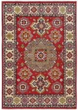 Geometric Super Kazak Area Rug 5x7 Wool Hand-knotted Oriental Home Decor Carpet