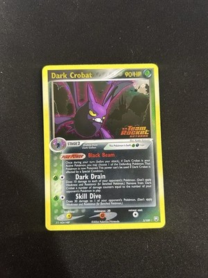  HOLO BLEED NM 2004 Team Rocket Returns Dark Crobat 3/109 Revers Holo stamp