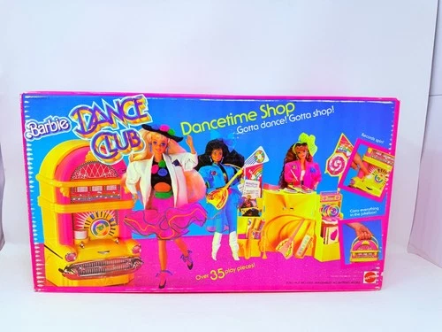 Vintage 1989 Barbie Dance Club Dancetime Shop Playset Mattel 4840 New In Box