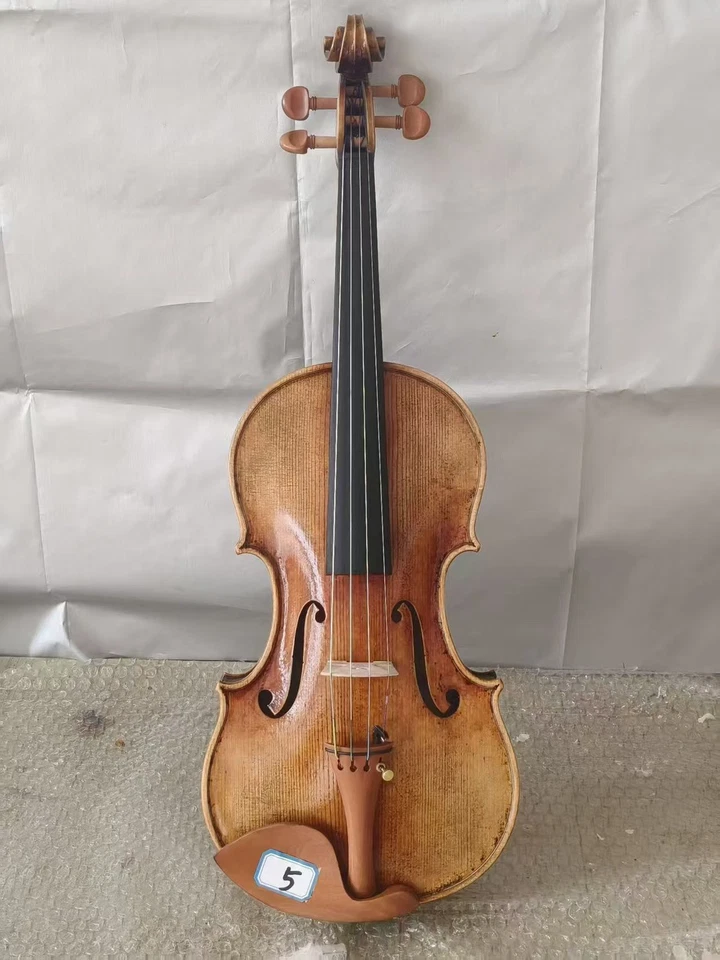 Master 4/4 violin Guarneri model Solid flamed maple back spruce top No5 - Image 2 of 4