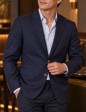 J Crew Blazer Mens 40R Navy 100 Wool Ludlow Legacy American Woolen Slim F3867
