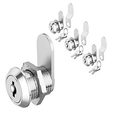 3 Pack Cabinet Cam Lock 5/8" Keyed Alike for Drawers Mailbox RV Door