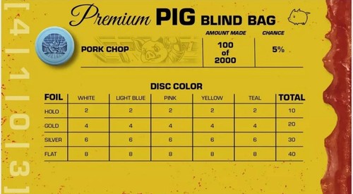 Innova Star Pig PORK CHOP 1 of 6 Exclusive Stamp! Premium Pig Bag Limited - Picture 15 of 15