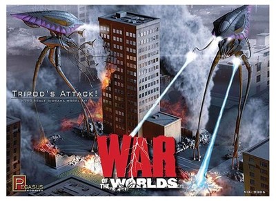 Pegasus PEG9006 1:350 Alien Tripods Attack Diorama Kit, Multi-Colour