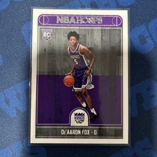 De'Aaron Fox 2017-18 Panini NBA Hoops Rookie Card #255 RC San Antonio Spurs