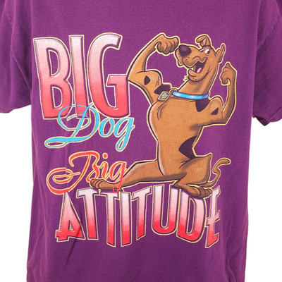 Vintage Scooby Doo T Shirt Mens Size Large Purple Y2K Attitude Hanna Barbera