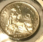 elf Peru 1/2 Dinero 1908 GF  Libertad Seated Silver — photo 1