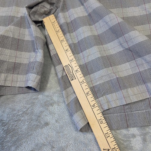 Greg Norman Plaid Golf Shorts Mens 40 Gray Checkered Flat Front Casual Preppy - Picture 4 of 7