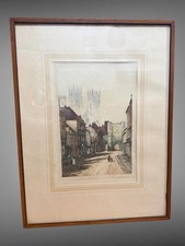 A. Dupont - Early 20th Century Etching A View Of York Minster