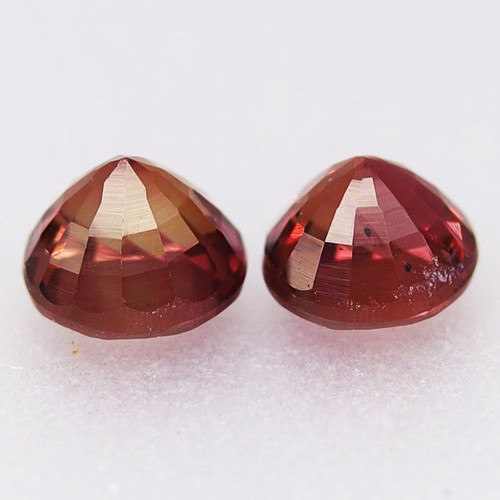 Pair 2pcs/0.56ct Mixed Sizes Round Natural Heated Pink Sapphire Songea, Tanzania - Picture 2 of 4