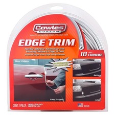 Cowles Custom - Enhanced 18ft Chrome U-Channel Edge Guard Trim, 18 ft,