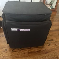 CROP IN STYLE XXL Rolling Tote Scrapbook Art Craft Storage Organizer Luggage Bag