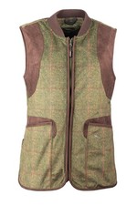 Ladies Tweed Print Shooting Waistcoat Women's Gilet Bodywarmer Vest Rydale