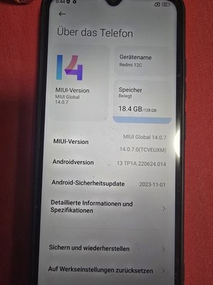Xiaomi Redmi 12C 4G Schwarz 128GB 8GB RAM Dual-SIM
