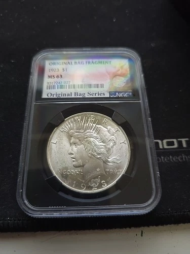 1923 Peace Silver Dollar - NGC MS63 Original Bag Fragment Series