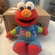 Sesame Street Playskool Talking ABC Elmo Stuffed Plush WORKS