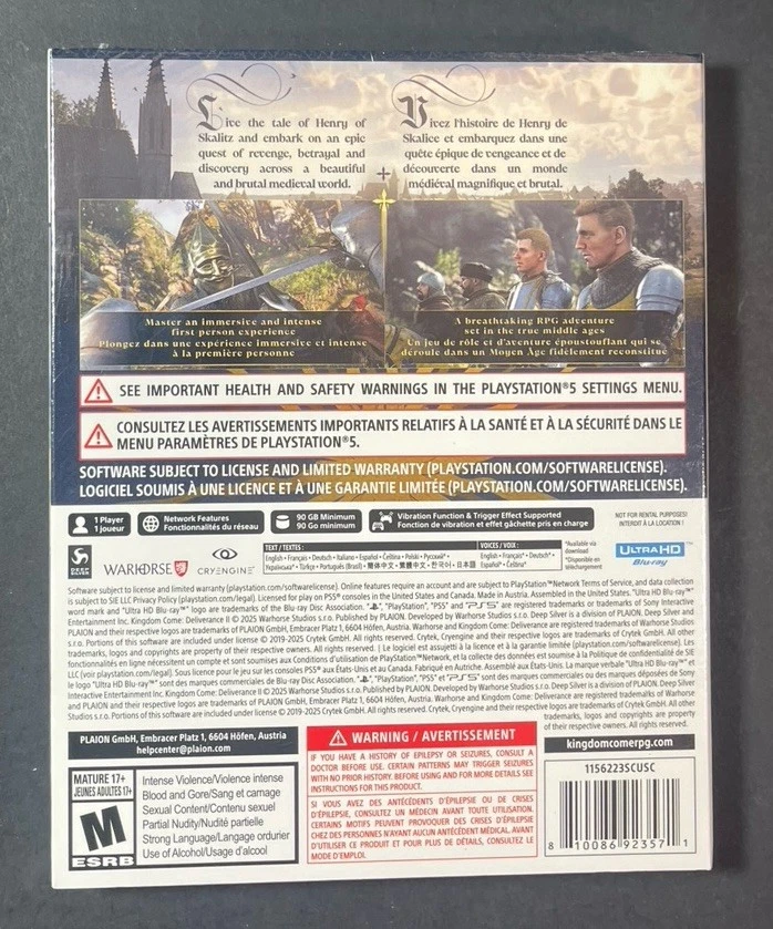 Kingdom Come Deliverance II [Edición STEELBOOK Limitada] (PS5) NUEVO Foto 2 de 4