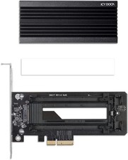 ICY DOCK M.2 NVMe SSD to PCIe X16/X8/X4 Card Adapter with Large Aluminum Heat...