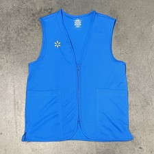 Size Medium - Walmart Women's Blue Zip-Up Vest Logo and Pockets