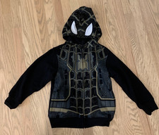 Good Condition Spider Man Boys Hoodie XS Full Zip Up Cosplay Costume Mask Jacket