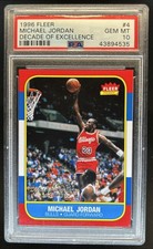 1996-97 Fleer Michael Jordan Decade of Excellence #4 Bulls PSA 10 GEM MINT