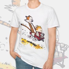 Calvin and Hobbes T-Shirt Retro Cartoon Graphic Tee Unisex