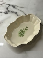 Donegal Parian Irish Pottery Shamrock Clover Trinket Pin Dish Ireland VGC