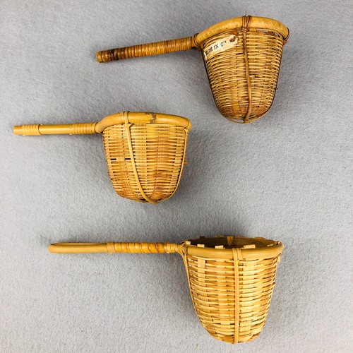 Vintage Bamboo Tea Strainer Infuser Baskets 3 Pieces Made in Japan