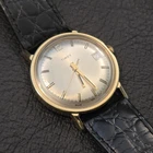 WORKING Timex Mercury Calendar 16560-10578 M25 Manual Wind Date Gold Watch 35mm