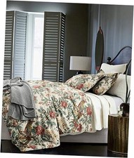 Home Chinoiserie Chic Peacock Floral Duvet Cover Paradise King Autumn Red